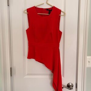 BCBGMaxAzria Vibrant Red Asymmetrical Top NWT